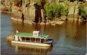 The Kathy M Boat Muller Boat Co Dalles of St Croix WI Wisconsin Postcard H60