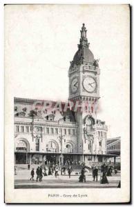 Old Postcard Paris Gare de Lyon