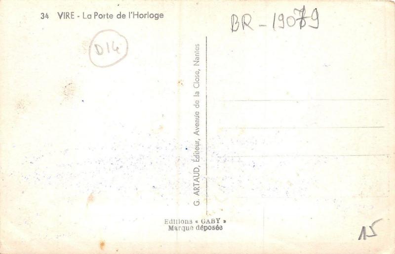 BR19079 La Porte de l Horloge Vire    france