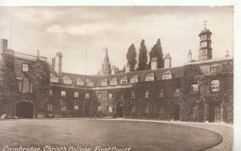 Cambridgeshire Postcard - Christ's College - First Court - Ref TZ4103
