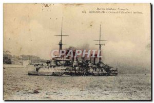 Postcard Old Boat Mirabeau Cruirasse d & # 39escadre has turbines