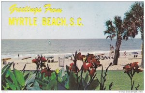 Beach scene , MYRTLE BEACH , South Carolina , PU-1973