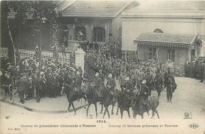 World War 1914-1918 Convey of German prisoners at Roanne