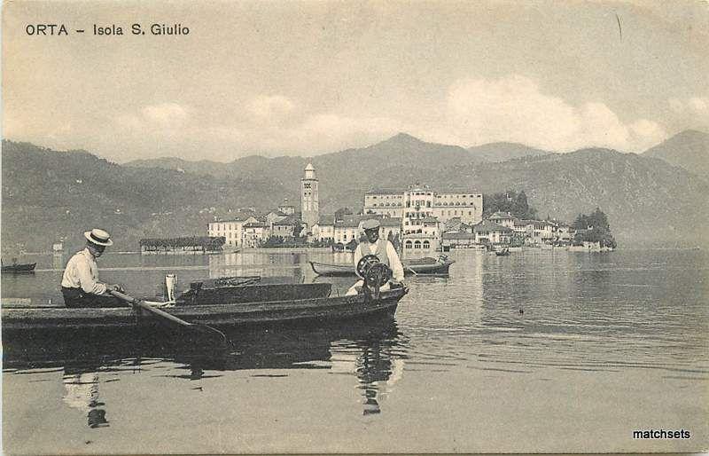 Circa 1920's ITALY Orta Isola S. Giulio postcard 16196