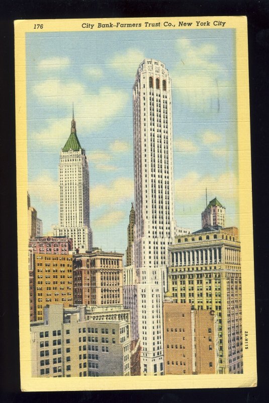 New York City, New York/NY Postcard, City Bank-Farmers Trust Co. Building