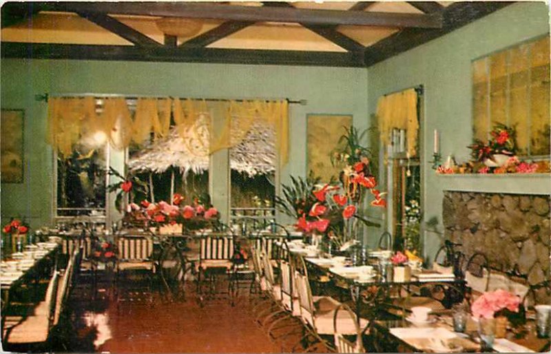 HI, Honolulu, Hawaii, Waioli Tea Room Restaurant Interior, Eaglecolor No 2063