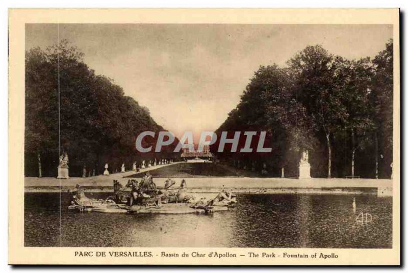 Versailles - Parc de Versailles - The Basin of Char & # 39Apolon - Old Postcard