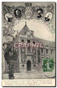 Old Postcard Post Hotel Lisieux Fetes d & # 39inauguration