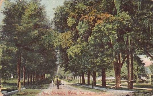 Florida De Land New York Avenue Looking West 1911