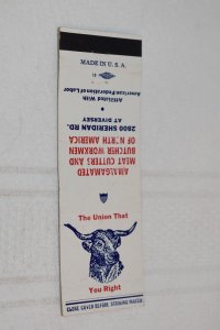 Amalgated Meat Cutters and Butcher Workmen Union AFL 20 Strike Matchbook Cover