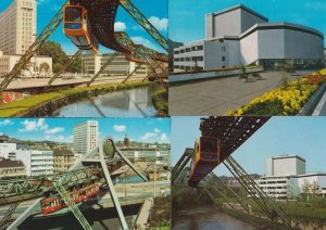 Wuppertal Schauspielhaus Und Schwebebahn 4x German Postcard s