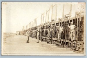 c1910's Rifle Range US Army Soldiers RPPC Photo Unposted Antique Postcard