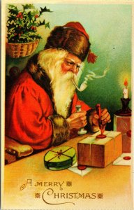 VINTAGE POSTCARD REPLICA REPRODUCTION SANTA CLAUS REPRO MERRIMACK SERIES NO. 9