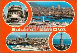 Modern Postcard Genova saluti