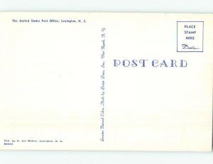 Unused Pre-1980 POST OFFICE SCENE Lexington North Carolina NC hs1057