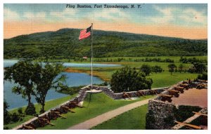 New York Fort Ticonderoga  Flag Bastion