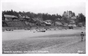 1955 Nelscott Oregon Beach Homes RPPC Real photo postcard 12982