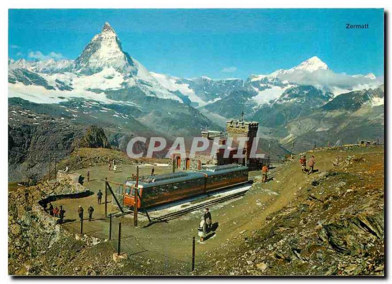 Modern Postcard Zermatt Gornergrat mit Matterhorn