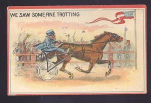 HORSE RACING HARNESS RACE TROTTER ANTIQUE VINTAGE POSTCARD