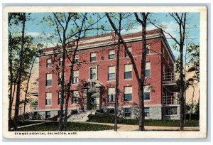 1921 Symmes Hospital Arlington Massachusetts MA Antique Posted Postcard 