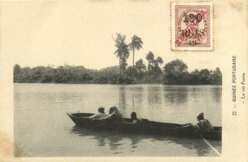 PC CPA PORTUGUESE GUINEA, LE RIO FARIM, VINTAGE POSTCARD (b13349)