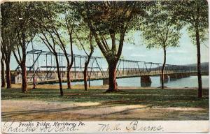 The People's Bridge, Harrisburg PA, Pennsylvania pm 1907