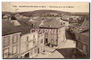 Badonviller - Panorama taken of the Town Hall - Old Postcard