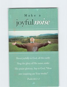 Postcard Greeting Card with Quote, Bible Verse and Man Landscape Scenery