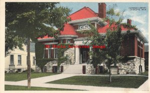 MI, Charlotte, Michigan, Carnegie Library, Exterior View, 1917 PM, No 42199