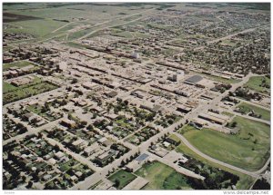 Aerial View of City, GRANDE PRAIRIE, Alberta, Canada, 50-70's