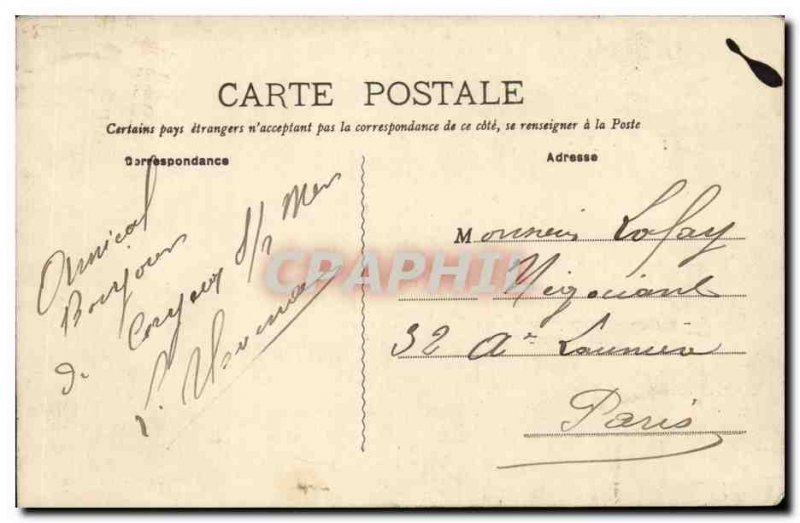 Cayeux Old Postcard The beach at high tide