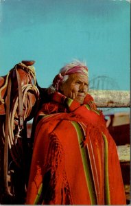 Navajo Indian Patriarch Albuquerque New Mexico 1966 Postcard V7