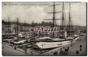 Le Havre - the Basin Commercial and Quay D & # 39Orleans - Old Postcard