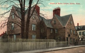 Vintage Postcard 1910's House Seven Gables Ingersoll Family Salem Massachusetts