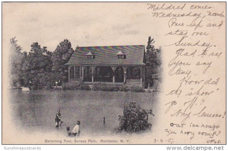 New York Rochester Swimming Pool In Seneca Park 1907