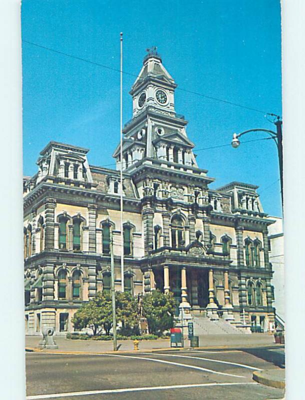 Pre-1980 COURTHOUSE SCENE Zanesville Ohio OH AE9866