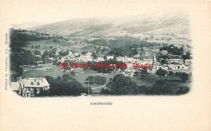 England, Cumbria County, Ambleside, Bird's Eye View, Valentine Ltd