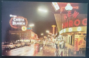 Mint Mexico Color Picture Postcard Nuevo Laredo Night Scene