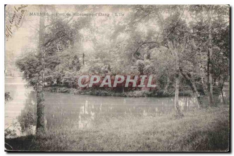 Old Postcard Marls Pare Villeneuve l'Etang