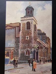 London: St. Cathrine Cree, Leadenhall Street Pub by R.Tucks - Charles E. Flower