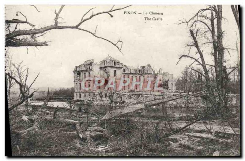 Old Postcard Pinon Chateau Militaria