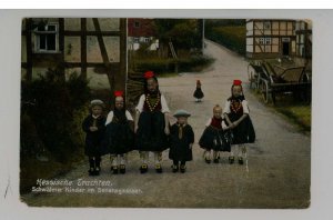 Germany - Hessian. Traditional Costumes, Children in their Sunday Best