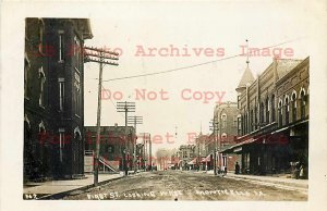 IA, Monticello, Iowa, RPPC, First Street, Business Section, 1910 PM, Photo