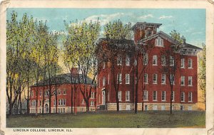 Lincoln College Lincoln, Illinois, USA R.P.O., Rail Post Offices Postal Used ...