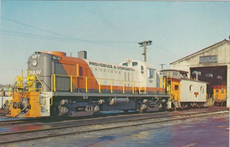 Alco RS-3 161 and Caboose No.3  Worcester Massachusetts  1973