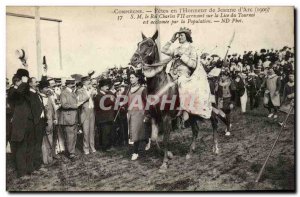 Compiegne Old Postcard Fetes de Jeanne d & # 39arc (1909) HM King Charles VII...