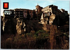 VINTAGE CONTINENTAL SIZE POSTCARD THE COLGADAS CASTLES AT CUENCA SPAIN 1970s C