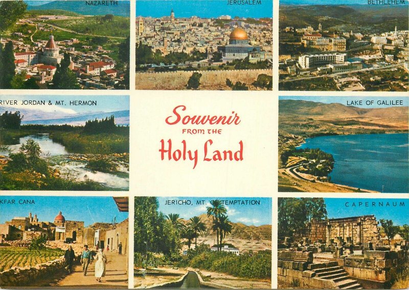 Souvenir from the Holy Land Postcard several aspects and views