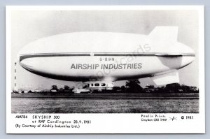 K2/ Bedfordshire England Postcard c1981 Skyship Blimp Zeppelin RAF 293