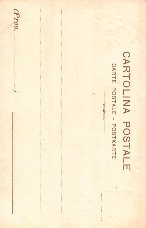 Italy Firenze Florence Easter Religious Bells Flowers Embossed postcard